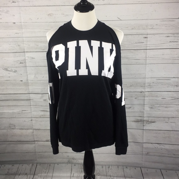 PINK Victoria's Secret Tops - Victoria’s Secret Pink cold shoulder long sleeve